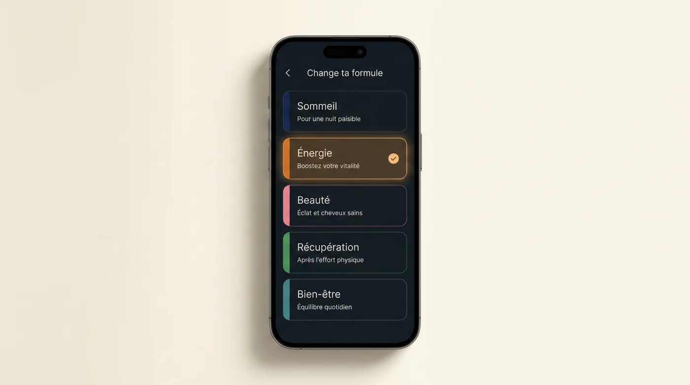 Changer de formule depuis l'app KEORA
