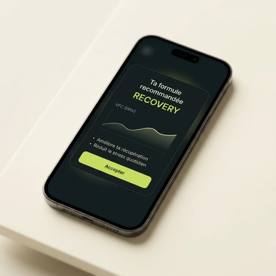 Recommandation de formule personnalisée dans l'app KEORA