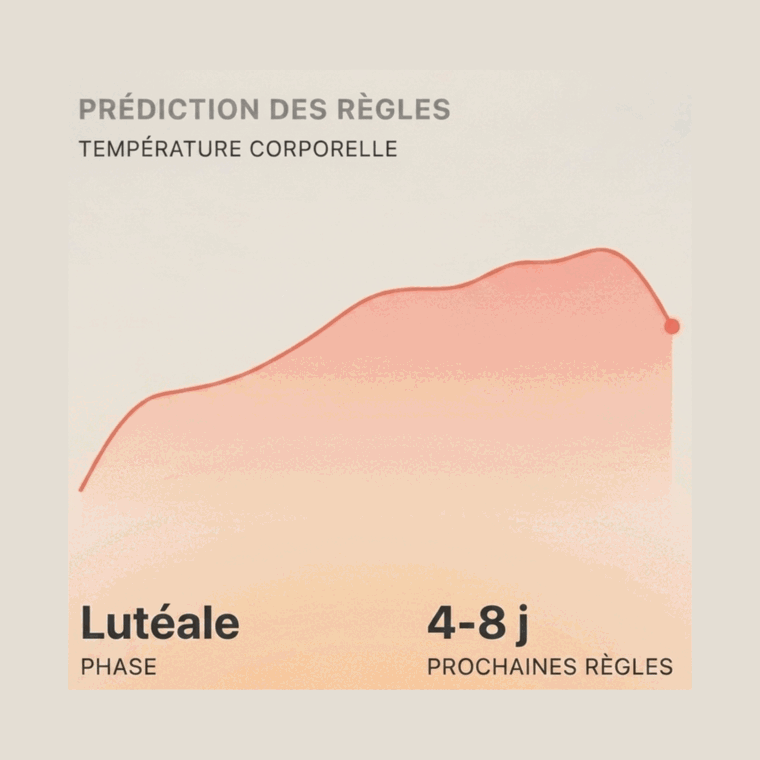 Image des données de prédiction des règles dans l'application KEORA Ring